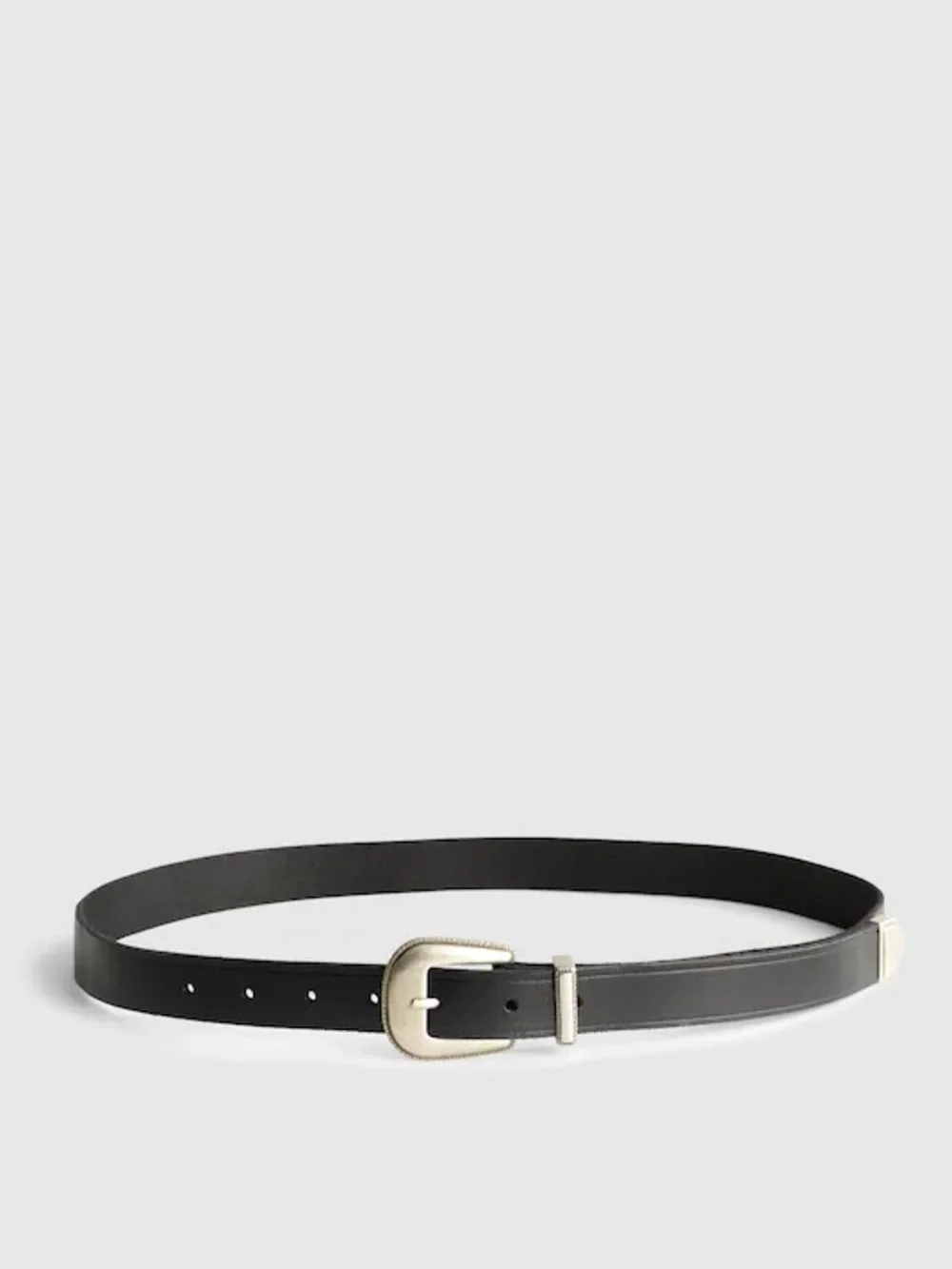 Mens NWT Madewell western black leather belt